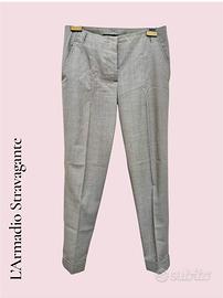 Pantaloni Zara grigi taglio dritto risvoltino tg M