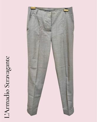 Pantaloni Zara grigi taglio dritto risvoltino tg M