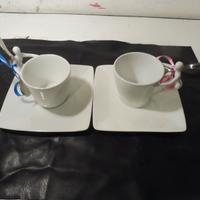Tazzine caffè coppia "Saude por evviva" CERMAICA