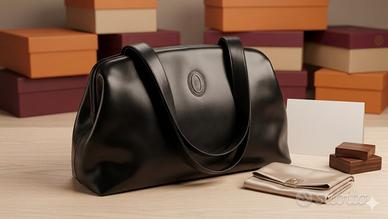 Borsa Pollini in Pelle Nera Vintage