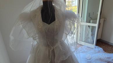 Abito da sposa vintage anni '80. tg 46