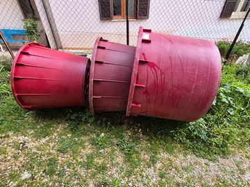  3 botti per il mosto in plastica