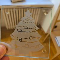 Sottobicchiere e sotto bottiglia natalizia 