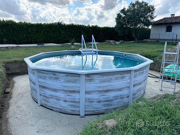 Piscina tonda in metallo GRE Finlandia Ø460 x 120.