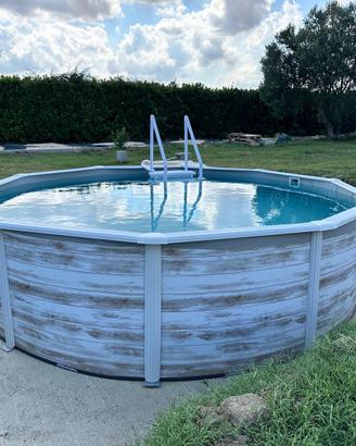 Piscina tonda in metallo GRE Finlandia Ø460 x 120.