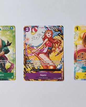 One piece Luffy Nami Zoro Card Promo Mint