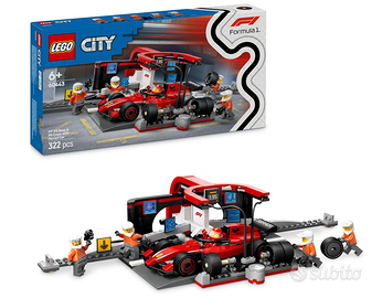 LEGO City Pit Stop e Meccanici con Monoposto Ferra