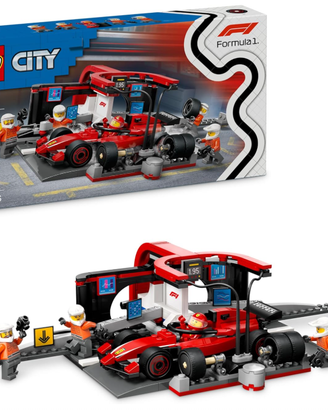 LEGO City Pit Stop e Meccanici con Monoposto Ferra