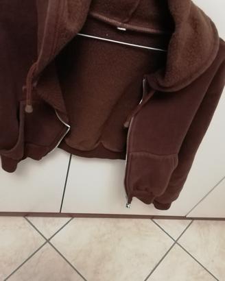 Felpa ragazza colore marrone 