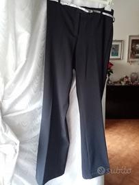 pantalone nero righe donna