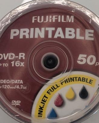 50 DVD-R Vergini Fujifilm 16x Stampabili
