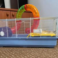 Gabbia per criceti completa di accessori