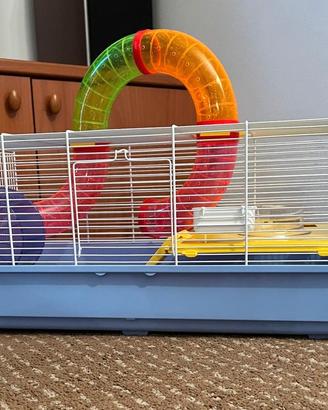 Gabbia per criceti completa di accessori