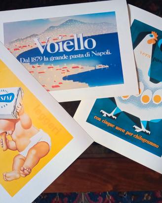 3 stampe pubblicità Barilla Voiello Pavesini