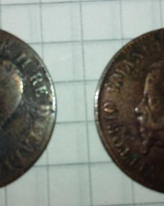 Lotto 2 monete regno da 2 cent Una Rara