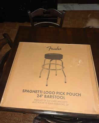 Sgabello Fender Spaghetti Logo 24” Nuovo Sigillato