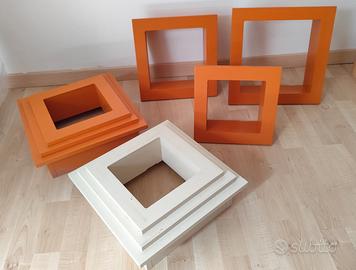 Mensole cubo da parete – Set 9 pezzi