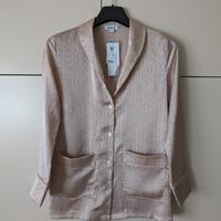 Blusa pigiama raso rosa e beige Etam
