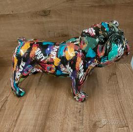 Statua Bull Dog pop color cm.48. Perfetto!