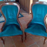 Due poltrone blu marino anni 50
