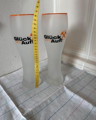 Coppia di bicchieri Glück Auf: i giganti satinati