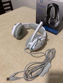 Flyroy Cuffie Gaming bianche