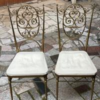 2 sedie in ottone anni 70-80