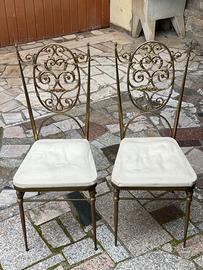 2 sedie in ottone anni 70-80