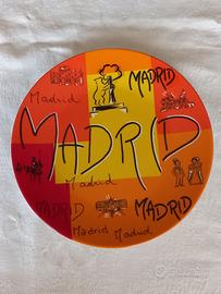 Piatto souvenir in ceramica "Madrid" vintage