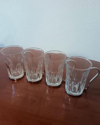 Set bicchierini in vetro con manico