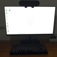 pc desktop + schermo + tastiera meccanica