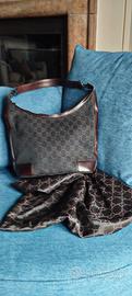 Borsa Gucci Hobo GG Dark Brown