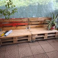 divano smontabile con bancali