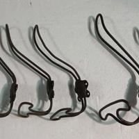 Appendiabiti da muro in ferro verniciato nero