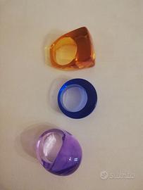 3 anelli in plastica