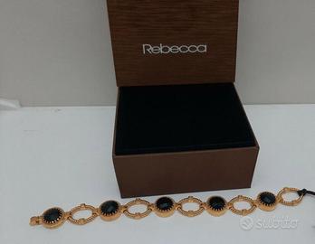 Bracciale Rebecca Bronzo Dorato pietre color Onice