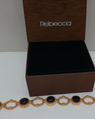 Bracciale Rebecca Bronzo Dorato pietre color Onice