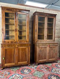 Coppia credenze in noce