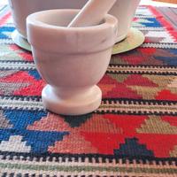 pestasale di marmo di carrara lucido completo