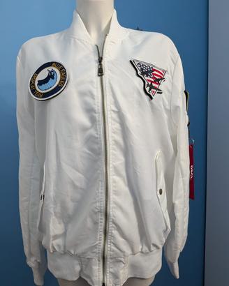 Giubbotto Bomber Disculper Bianco con Patch -  2XL