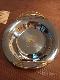 cestino acciaio e oro vintage