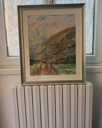 Acquerello originale 1971 - Santo Gironi - Val Ser