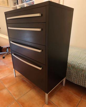 cassettiera nera 90x50x120