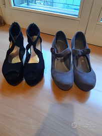 Scarpe donna 38 open-toe e décolleté tacco usate