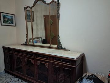mobile in legno con specchio anni '60