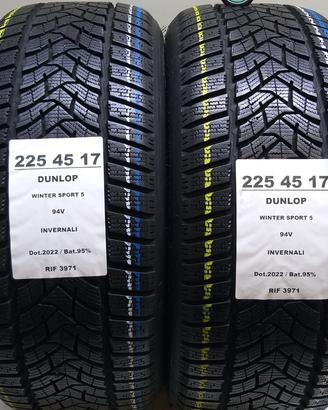 2 GOMME 225 45 17 DUNLOP INV RIF3971