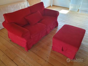 DIVANO 2 POSTI CON POGGIAPIEDI IKEA