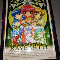 Poster Magic Knight Rayearth vintage raro anni 90 