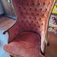 Poltrone bergère in velluto