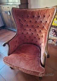 Poltrone bergère in velluto
